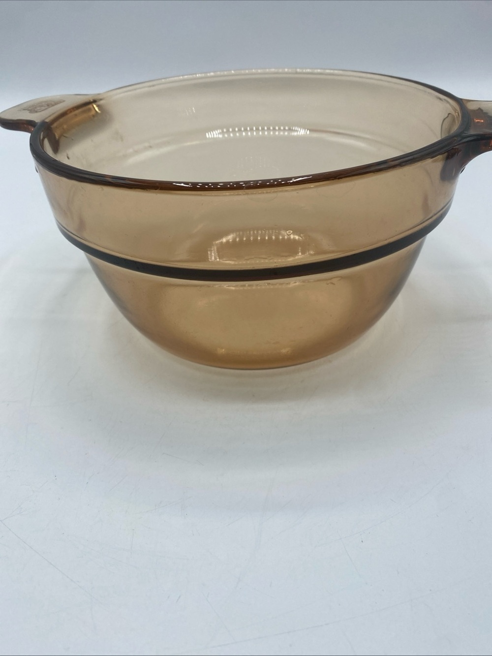 Corning Pyrex Vision Amber Cookware Glass V-20-B Double Boiler Insert France 1.5